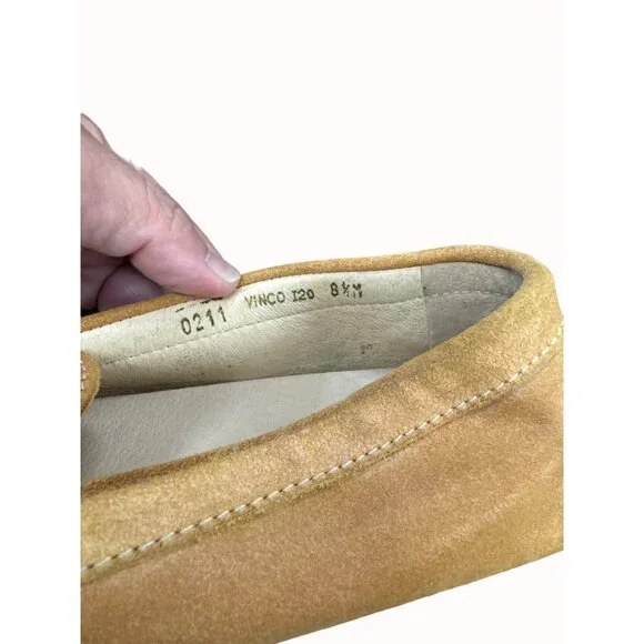 Donald J Pliner men’s brown leather suede loafers 8.5M SKU 6385